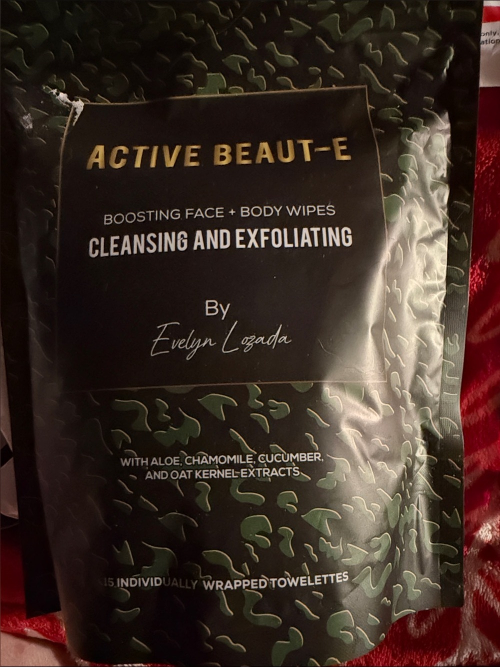 Active Beaut-E Cleansing & Exfoliating Face + Body Wipes — 15 individually